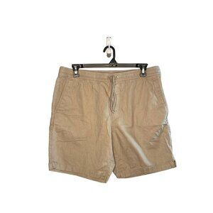 Express shorts men's size large elastic drawstring waist tan